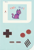 Gameboy Console Postcard - Cat