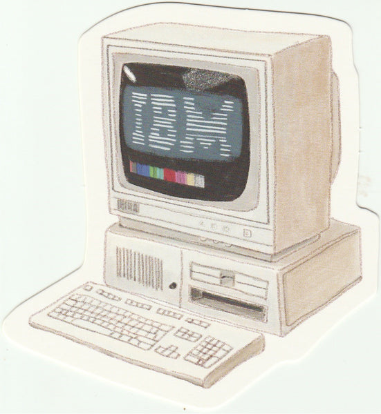 Vintage Retro Collection - IBM Computer Postcard