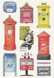 Ever & Ein Postcard - Mailbox & Postboxes Illustration