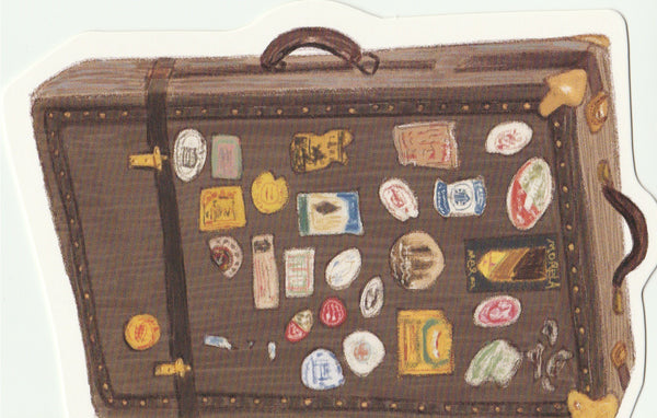 Vintage Retro Collection - Old Suitcase Postcard