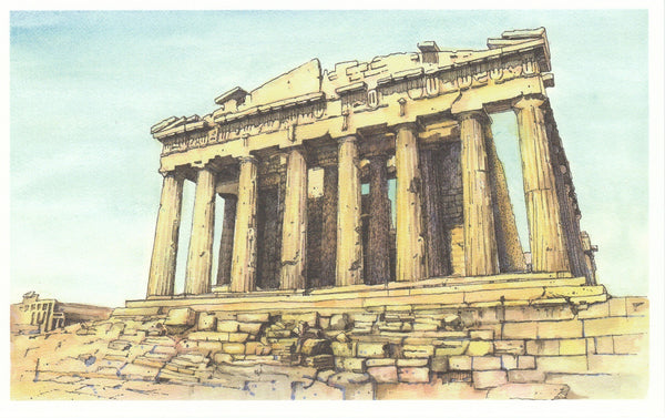 World Landmarks Postcard - Greece Acropolis of Athens