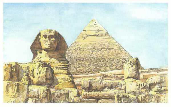 World Landmarks Postcard - Egypt Ancient Pyramids