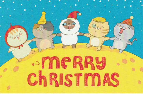 Christmas Cats Postcard - CC08