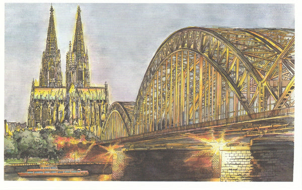 World Landmarks Postcard - Germany Cologne Cathedral