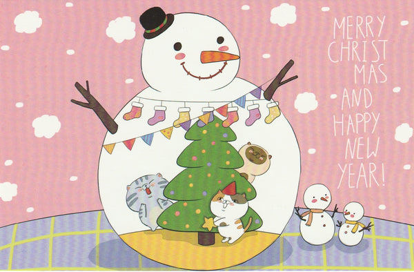 Christmas Cats Postcard - CC10