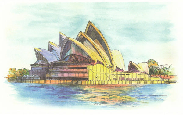 World Landmarks Postcard - Australia Sydney Opera House