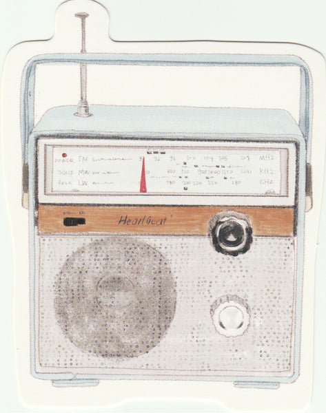 Vintage Retro Collection -  Heartbeat Radio Postcard
