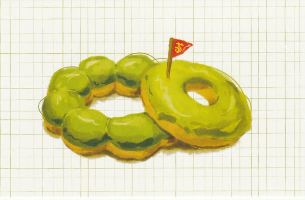 Matcha Green Tea Postcard - CL13 (Donuts)