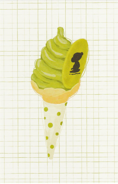 Matcha Green Tea Postcard - CL19 (Soft serve icecream)