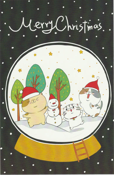 Christmas Cats Postcard - CC22