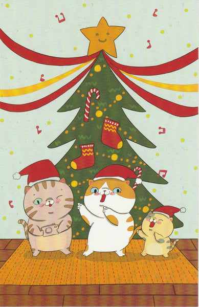 Christmas Cats Postcard - CC25