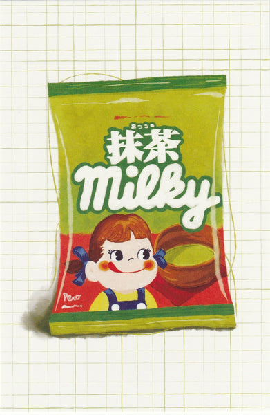 Matcha Green Tea Postcard - CL27 (Milky Peko Chan)