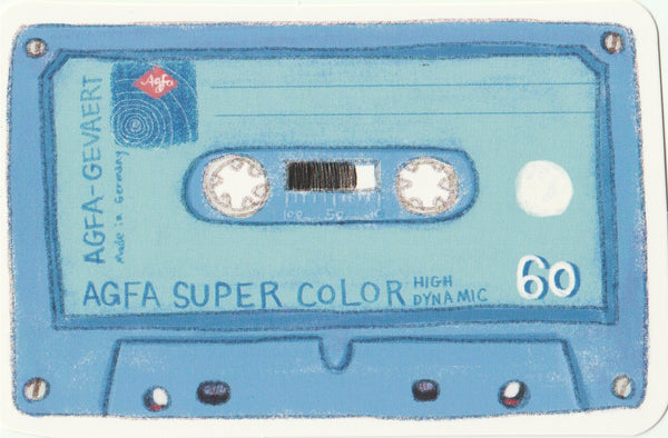 Vintage Retro Collection - AGFA Super Cassette Tape Postcard