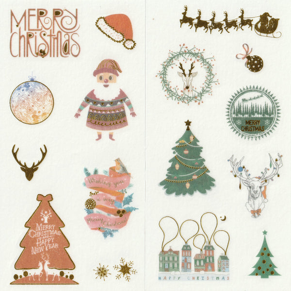[FREE with US$10 purchase!] Christmas Sticker Set A