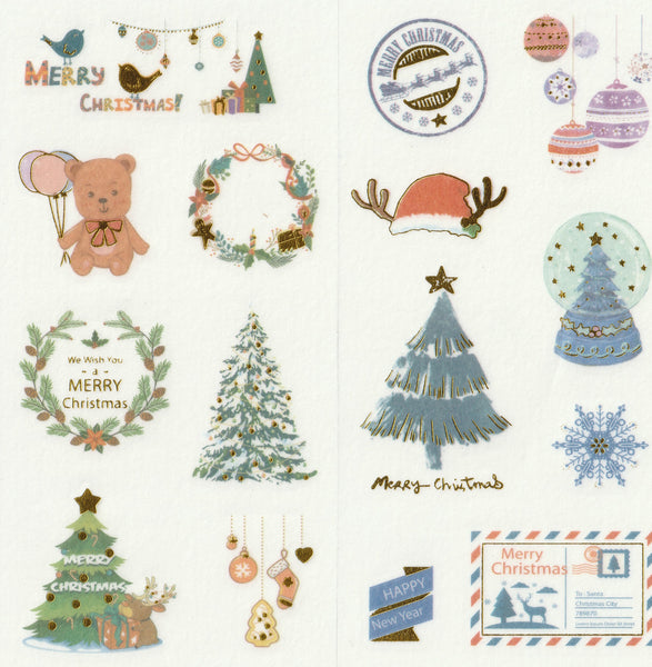[FREE with US$10 purchase!] Christmas Sticker Set B