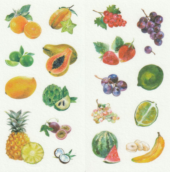 [FREE with US$10 purchase!] Food Series - Fruits Sticker Set A