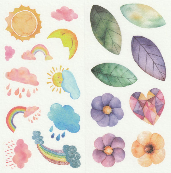 [FREE with US$10 purchase!] Floral Series - Magical Flowers Blooms Stickers Set B