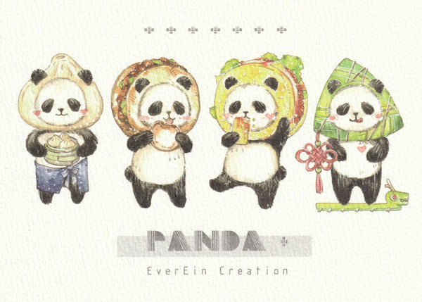 Ever & Ein Postcard - Bear & Panda  Series (P03)