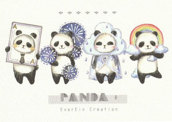 Ever & Ein Postcard - Bear & Panda  Series (P05)