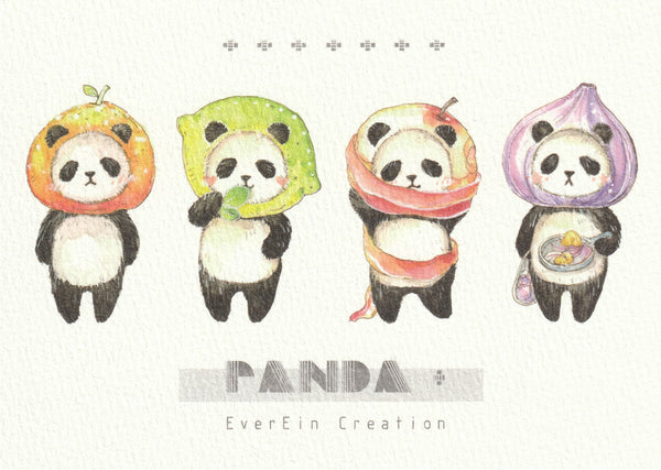 Ever & Ein Postcard - Bear & Panda Series (P06)