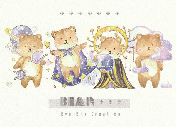 Ever & Ein Postcard - Bear & Panda Series (B04)