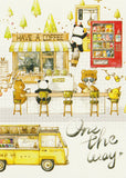 Ever & Ein Postcard - Drawing Series - Cafe Shop