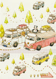 Ever & Ein Postcard - Drawing Series - Road Trip