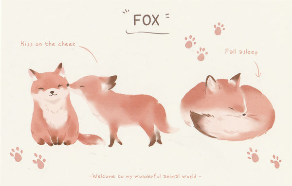 World of Animals Series - Fox postcard
