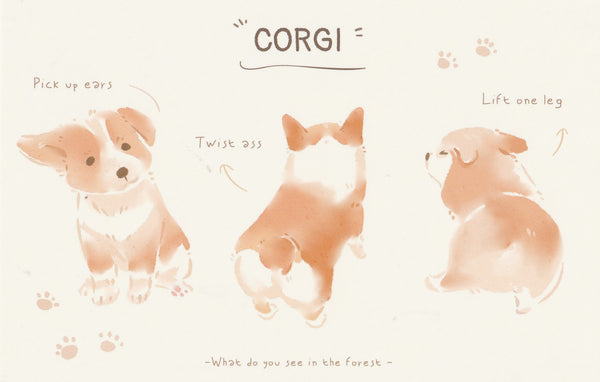 World of Animals Series - Corgi postcard