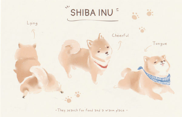 World of Animals Series - Shiba Inu Dog postcard