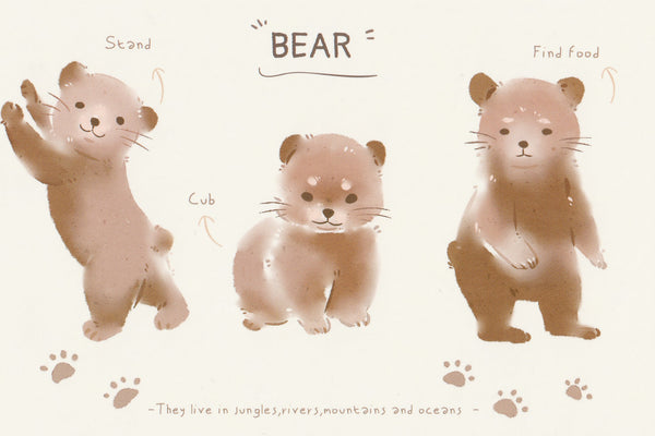 World of Animals Series - Bear postcard