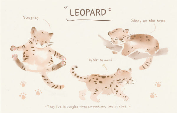 World of Animals Series - Leopard postcard