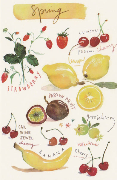 Food Recipe Postcard - Seasonal Spring Ingredients