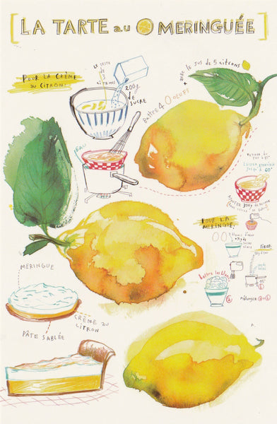 Food Recipe Postcard - Lemon Meringuee