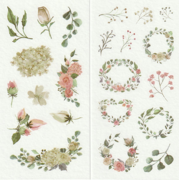 [FREE with US$10 purchase!] Floral Series - Roses Flowers - Sticker Set B