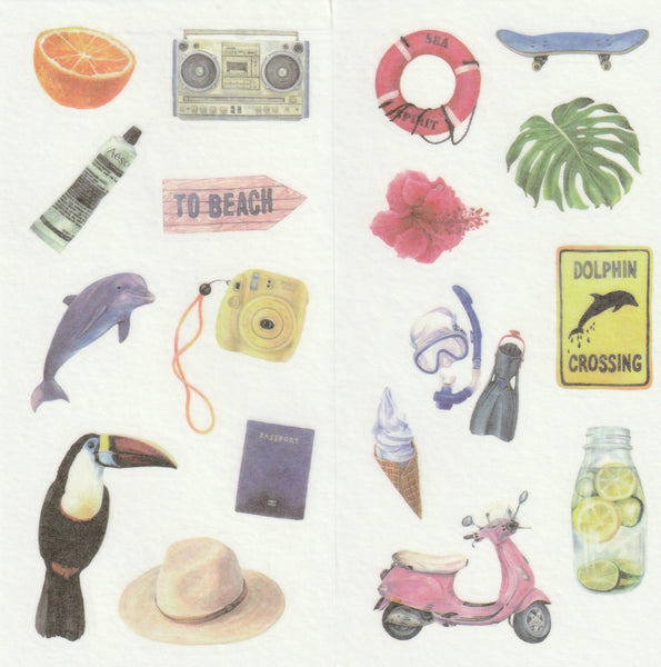 [FREE with US$10 purchase!] A Holiday Vacation - Sticker Set C