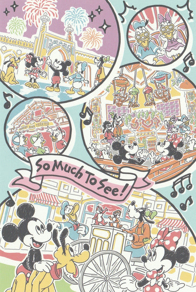 Japan Tokyo Disney Resort Postcard - So Much To See!