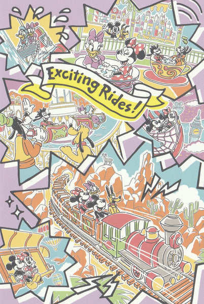 Japan Tokyo Disney Resort Postcard - Exciting Rides!