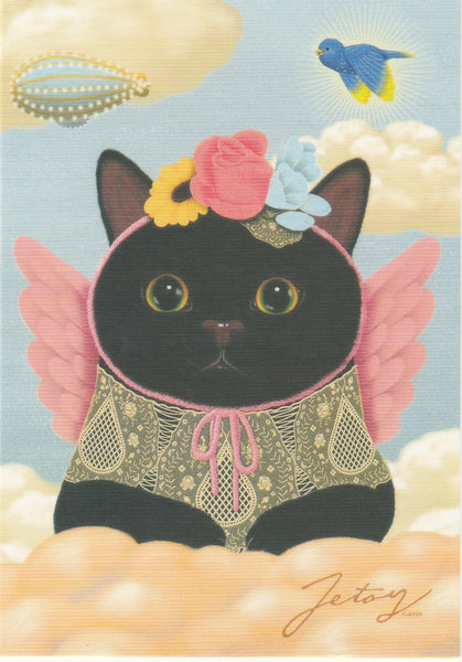 Jetoy Choo Choo Cat Postcard - B08