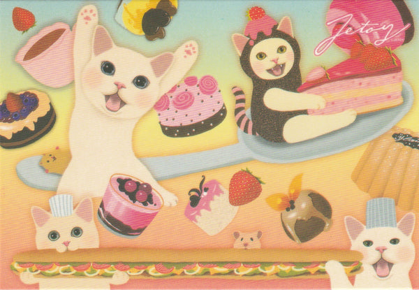 Jetoy Choo Choo Cat Postcard - B16
