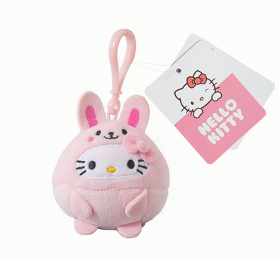 [FREE with USD50 purchase!] Hello Kitty Plushie Soft Toy Keychain - Bunny
