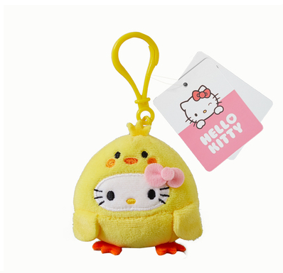[FREE with USD50 purchase!] Hello Kitty Plushie Soft Toy Keychain - Chick
