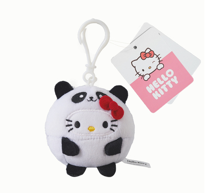 [FREE with USD50 purchase!] Hello Kitty Plushie Soft Toy Keychain - Panda
