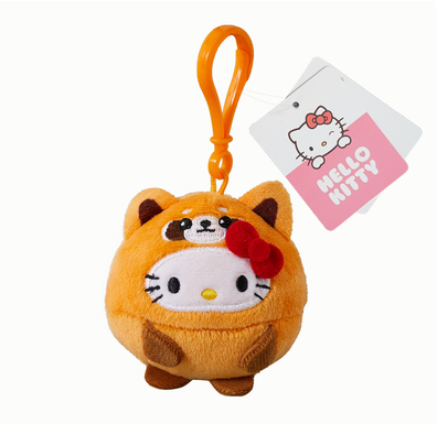 [FREE with USD50 purchase!] Hello Kitty Plushie Soft Toy Keychain - Red Panda