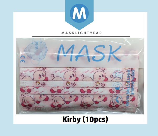 Kirby Pink | Adult 3ply disposable single-use face mask (10pcs)