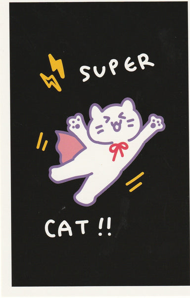 Mochi Cats Postcard (MC23) - Super Hero Cat