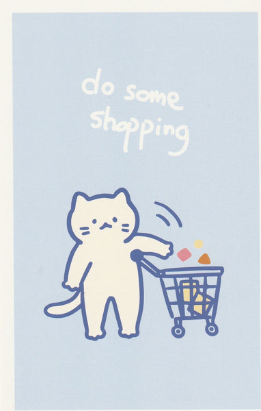 Mochi Cats Postcard (MC16) - Shopping