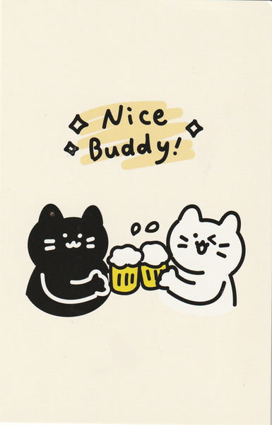 Mochi Cats Postcard (MC19) - Cheers