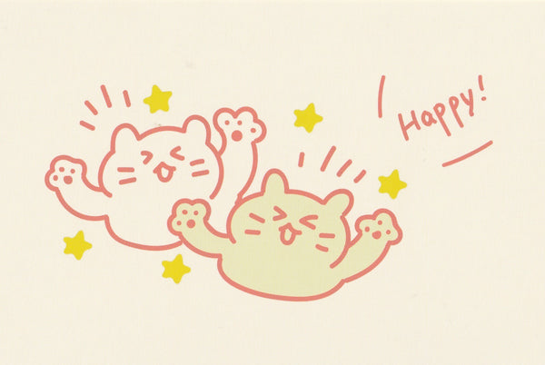 Mochi Cats Postcard (MC25) - Hip Hip Happy!
