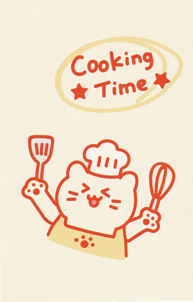 Mochi Cats Postcard (MC21) - Cooking Time!